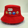 Children Bucket Hat New Spring Boys Girls Sun Hat Cute Funny Expression Outdoor Summer Kids Hat Fishing Cap Korean Style 2-6Y