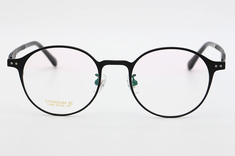 Pure Titanium Glasses Frame for Men Retro Round Prescription Eyeglasses Frames Women 2022 Vintage Myopia Optical Male Eyewear