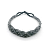Braided Rope Headwrap Small Daisy Elastic Hair Band Turban Women Hair Scarf Crochet Bandana Macrame Hair Band Bohemian Headband