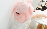 Princess Baby Bucket Hat for Girls Big Bow Summer Baby Girl Cap Wide Brim Travel Baby Sun Hat for Kids Accessories 1-3Y