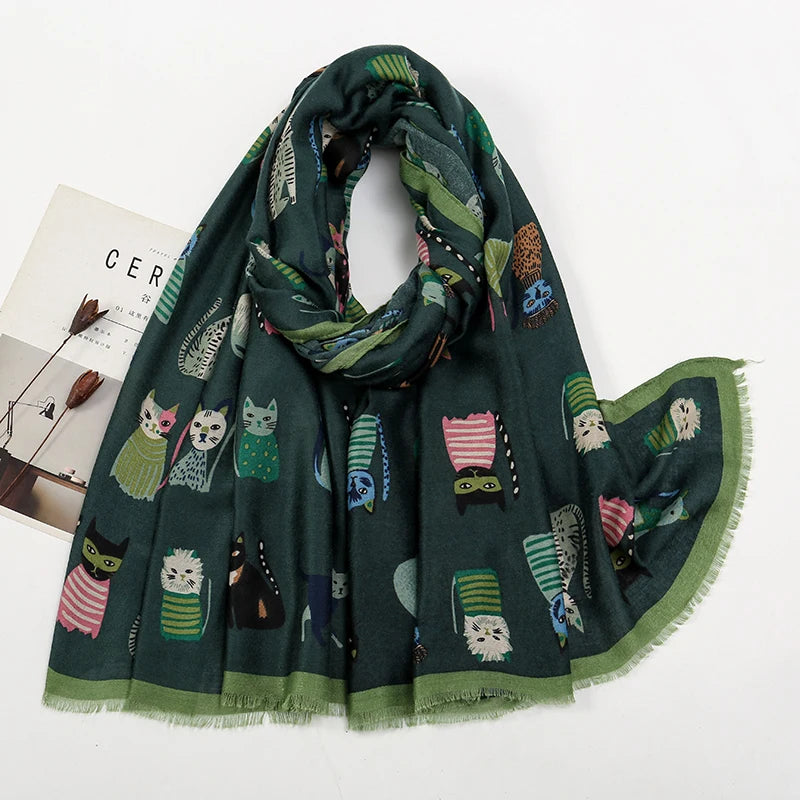 Fashion Printed Leopard Scarf Female Spring Muslim Women Hijab Scarves Tassel Large Size Headband Handkerchief Women's Bandana
