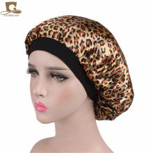 2020 New No. plus-Sized African Printing round Cap Double-Layer Satin Lining Wide Edge Nightcap Chemotherapy Hat