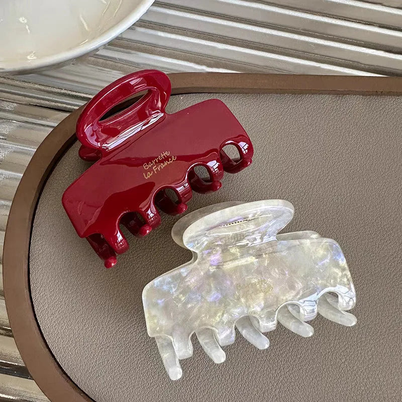 Acrylic Hair Jaw Clips Medium Hair Claw Clamps Spring Color Hair Grips Strong Hold Ponytail Holder Non Slip Hair Accessories