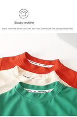 2Pcs Fashion Children Short Sleeve Shorts Sets Summer Kids Clothes Boy Girl Baby Cotton Tee Pant Outfits Soild Color Tracksuits