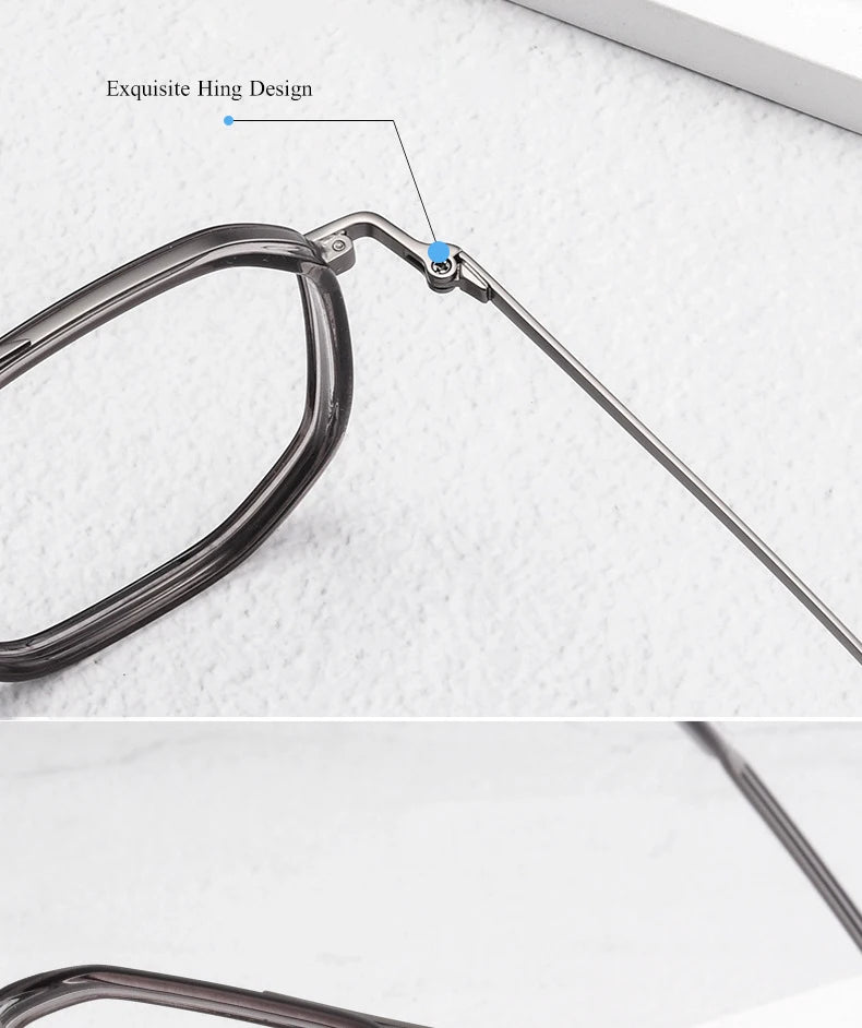 Vintage Titanium Eyeglasses Frame Men Square Myopia Prescription Glasses Women Retro Optical Luxury Brand Glasses Frame Eyewear