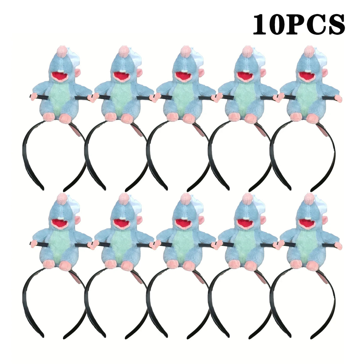 5PCS Headband Cartoon Mouse Hairband New Cartoon Plush Doll Headband French Wide-brim Hairpin Photo Headwear Creative Girl Gift
