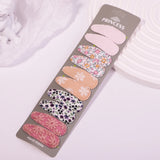 10Pcs/set 2.2'' Printed Embroidery Waterdrop Shape Hair Clips For Cute Girls BB Hairpin Barrettes Headwear Kids Hair Accessories