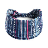 Fashion Boho Ethnic Style Headbands Vintage Knot Elastic Turban Headwrap For Women Girls Hair Band Soft Bandana Hair Accessories