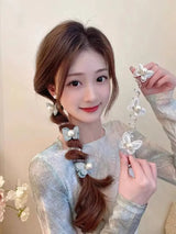 Elastic Telephone Wire Hair Ties Women Girls Butterfly Hair Bands Spiral Coil Rubber Band Ponytails Head Rope Hair Accessories