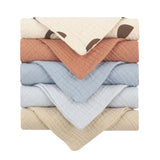 5PCS Soft Absorbent Gauze Cotton Baby Towels Wipe Face Cloths Towel Face Handkerchief Baby Bathing Feeding Washcloth