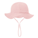 Baby Boy Girl Summer Bucket Hat Soft Cotton Panama for Kids Infant Toddler Cap Outdoor Beach Sun Caps Baby Fisherman Hats