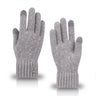 2023 new men's warm gloves winter touch screen plus fleece gloves cold warm wool knitted gloves