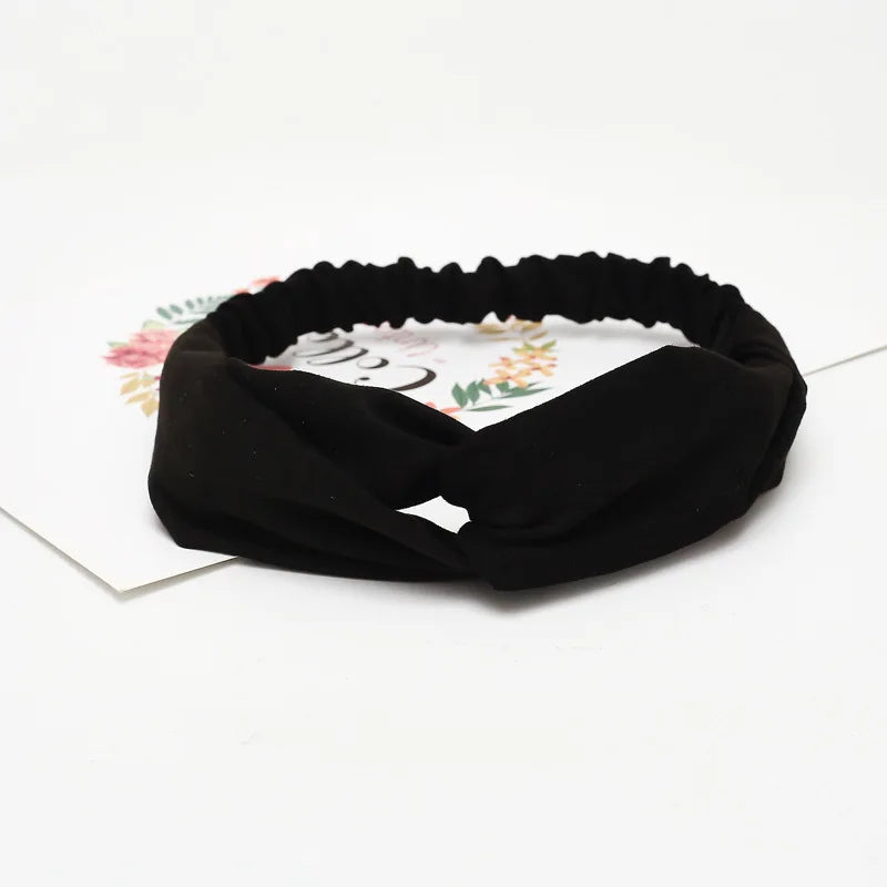 Women Headband New Fashion Hair Bands Bohemian Cross Elastic Hair Band For Ladies Black Purple Female Head band Hair Accessories