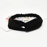 Women Headband New Fashion Hair Bands Bohemian Cross Elastic Hair Band For Ladies Black Purple Female Head band Hair Accessories