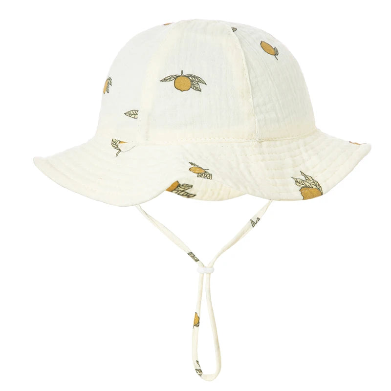 Baby Boy Girl Summer Bucket Hat Soft Cotton Panama for Kids Infant Toddler Cap Outdoor Beach Sun Caps Baby Fisherman Hats