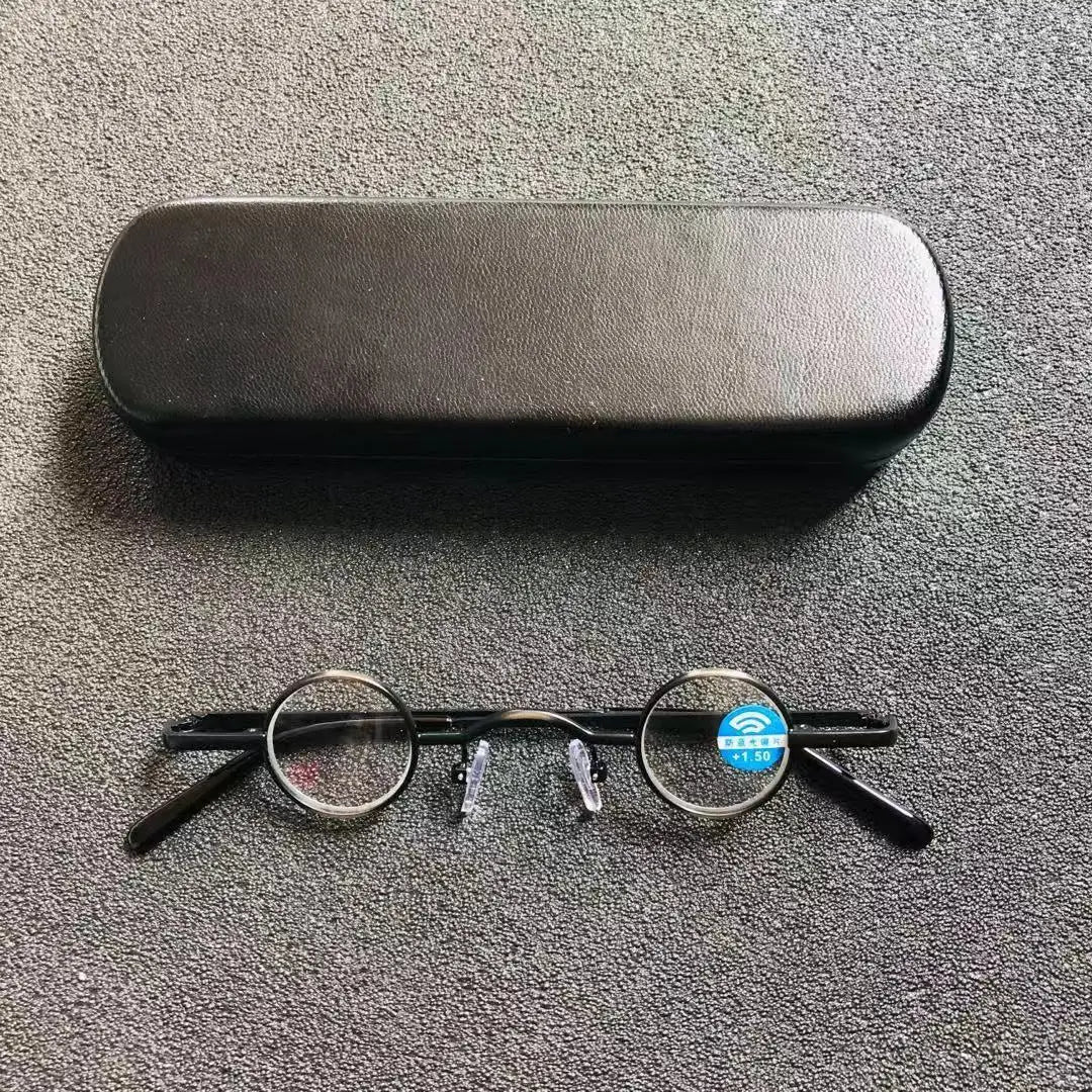 cubojue small round reading glasses +100 +150 +200 +250 +300 glass lens narrow nerd spectacles eyeglasses frames