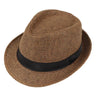 Children Kids Summer Beach Straw Hat Jazz Panama Trilby Fedora Hat Gangster Outdoor Breathable Hats Girls Boys Sunhat