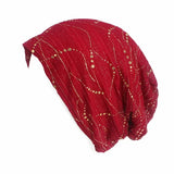 Women Men Sleeping Hat Baggy Beanie Satin Lined Night Unisex Sleep Cap Hair Care Bonnet Hair Loss Nightcap Pullover Hat Headwear