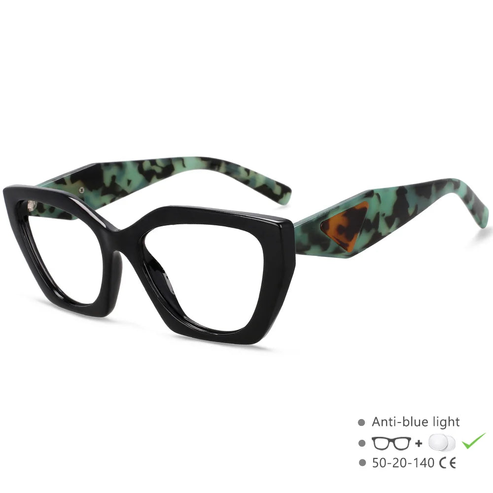 55405 New Brand Blue Light Blocking Computer Glasses Women Fashion TR90 Frame Vintage Square Eyewear Anti Eyestrain Eyeglasses