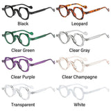 Round Square Frame Blue Light Blocking Glasses Japanese Style Unisex Non-Prescription Glasses Eyeglasses Frame