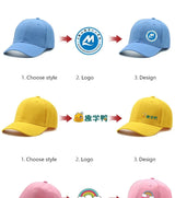 Kids casual custom baseball cap Boy girls parent-child sports hat Hip hop snapback hat with DIY logo design Gorros
