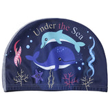 Children Cartoon Swimming Cap Kids Elastic Fabric Swiming Pool Water Sport Protect Ears Hat Swim Bathing Hats Caps Boys Girls