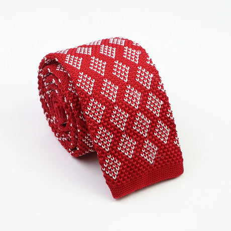 Classic Knit Neck Ties For Men Casual Suits Tie Plaid Dots Leisure Warm Mens Neckties For Business Wedding 6cm Width Men Ties