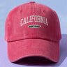 Fashionable Versatile Washed Letters Solid Color Embroidered Baseball Cap For Men Wide Brimmed Casual Sports Cap For Women