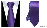 100% Silk Brand Purple Tie Men Necktie High Quality Mix Colors Silk 7.5 cm Gravatas Accessories Wedding April Fool's Day