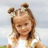 10Pcs/Set Girls cute Hair Loop Childrens Hair Ties with Flowers Elastics Ponytail Holders Pigtails Rubber Band Hair Accessories