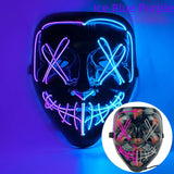 Cosmask Halloween Neon Mask Led Mask Masque Masquerade Party Masks Light Glow In The Dark Funny Masks Cosplay Costume Supplies