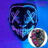 Cosmask Halloween Neon Mask Led Mask Masque Masquerade Party Masks Light Glow In The Dark Funny Masks Cosplay Costume Supplies