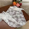 White Lace Bandana Floral Summer Woven Headbands Hair Band Women Outgoing Travel Retro Hair Accessories Headwear Turban Scarf
