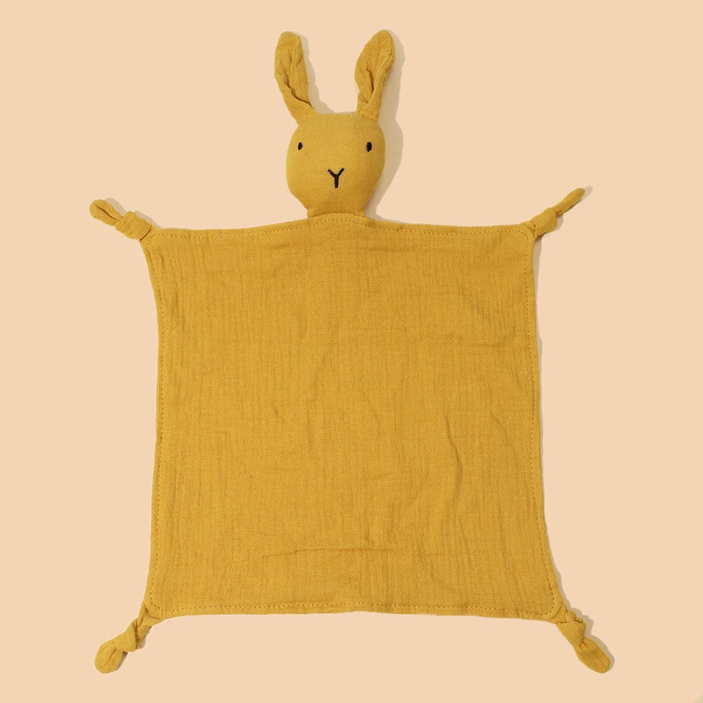 Pure Cotton Soft Baby Soothing Towel Cute Rabbit Bib Infant Comforting Towel Rabbit Baby Face Towel Handkerchief Baby & Girl Toy