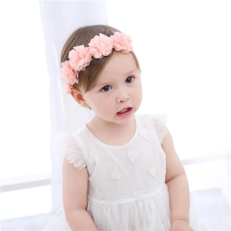 Baby Headband Flower Girls Bows Toddler Hair Bands Baby Kids Headbands Turban Newborn Elastic HaIrband Baby Hair Accessories