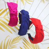 Fashion Top Knot Satin Headbands Wide Fabric Makeup Hairbands for Women Girls Ladies Washing Hair Hoops Bezel Hair Accessories