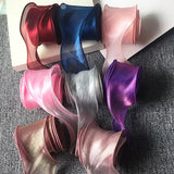 5M 55mm Fishtail Yarn Organza Ribbon for DIY Bow Hair Ornament Bouquet Gift Wrapping Wave Silk Organza Ribbons Lace Fabric