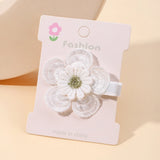 1pcs Ins Daisy Flower Hair Clips Baby Girl Hairpins for Kids Lace White Barette Princess Hooks Infant Accessories Korean