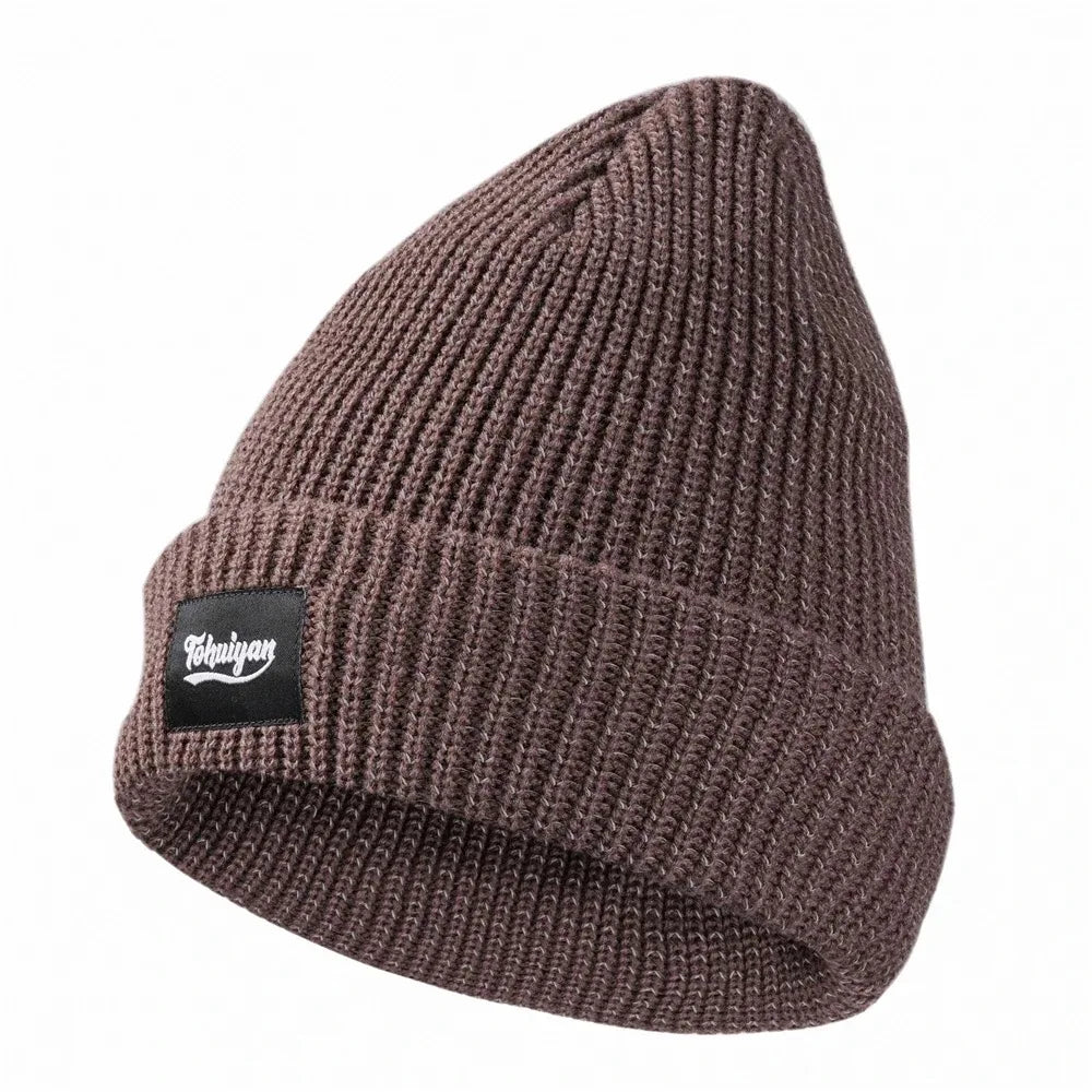 TOHUIYAN Reflective Knitted Hats Magical High Visibility Winter Warm Caps Women Men Bonnet Beanie Hat for Night Running Walking