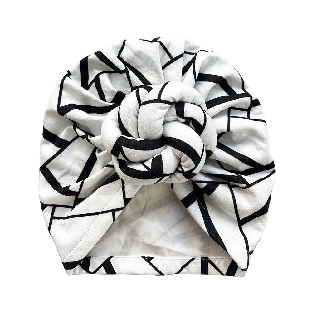 New Pre-Made Knotted Head Wrap Fashion Head Cap For Women Luxury Party Headdress Women 3D Flower Cross Turban Hat