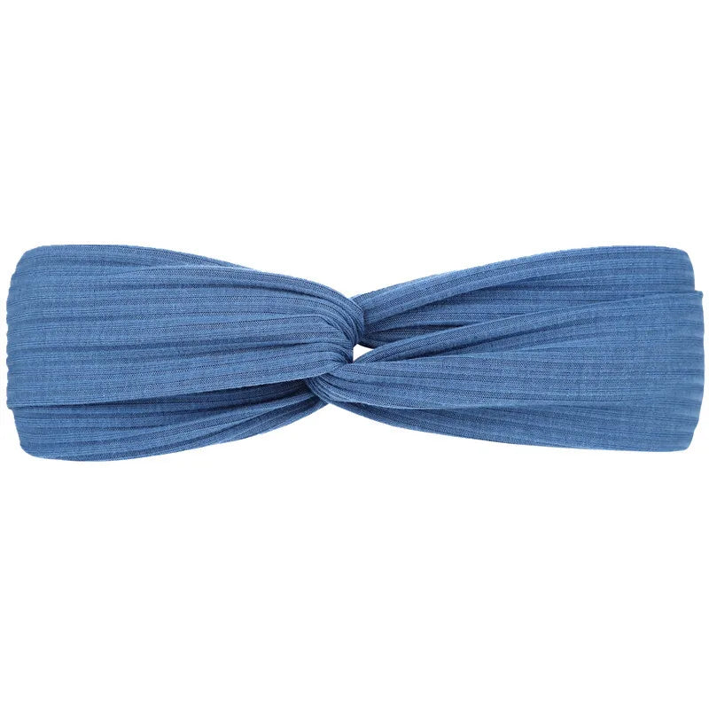 Headbands For Women Girls Top Knot Stretchy Headband Boho Twisted Criss Cross Hair Bands Knitted Cotton Turban Hair Accessories