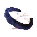 Retro Hair Hoops Wide Velvet Twist Sponge Headband Bezels Hairbands for Women Girl Wavy Braided Headbands Hair Accessories