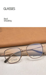 High Quality Ultralight Pure Titanium Glasses Frame for Men and Women Fashionable Retro Eyeglasses Optical Prescription Eyewear