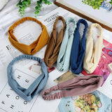 Headbands For Women Girls Top Knot Stretchy Headband Boho Twisted Criss Cross Hair Bands Knitted Cotton Turban Hair Accessories