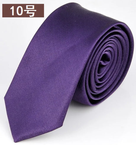 Mans Accessories Slim Skinny Tie for Men Jacquard Woven Solid Champagne Orange Red Purple Blue Ties Wedding Necktie corbatas par