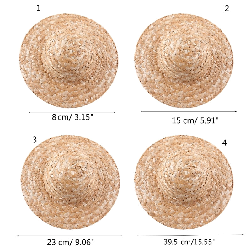 Fashionable Sun Hat for Outdoor Activities DIY Painting and Decorating Straw Hat