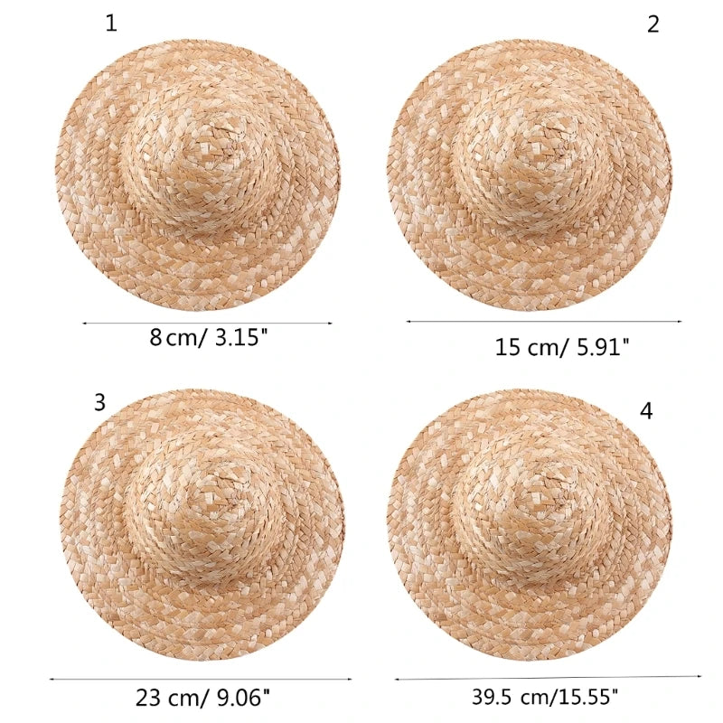 Fashionable Sun Hat for Outdoor Activities DIY Painting and Decorating Straw Hat