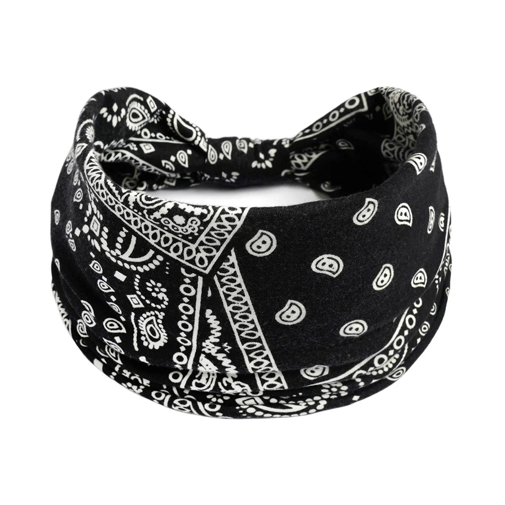 Women Hair Bands Headband Bohemian Sports Run Bandage Elastic Girl Wide Headband Print Wide Headwrap Headpiece Hairband Ladies