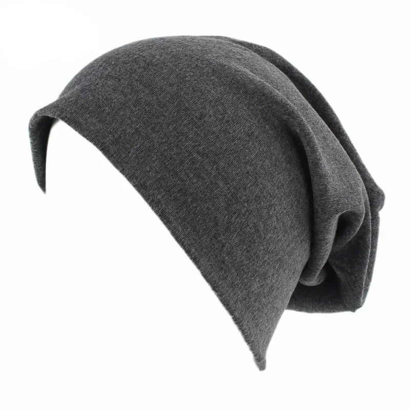 Women Men Sleeping Hat Baggy Beanie Satin Lined Night Unisex Sleep Cap Hair Care Bonnet Hair Loss Nightcap Pullover Hat Headwear