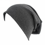 Women Men Sleeping Hat Baggy Beanie Satin Lined Night Unisex Sleep Cap Hair Care Bonnet Hair Loss Nightcap Pullover Hat Headwear